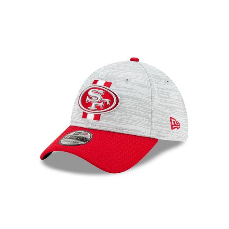 NFL San Francisco 49ers Official Training 39Thirty Stretch Fit (PFG6693) - Red New Era Caps